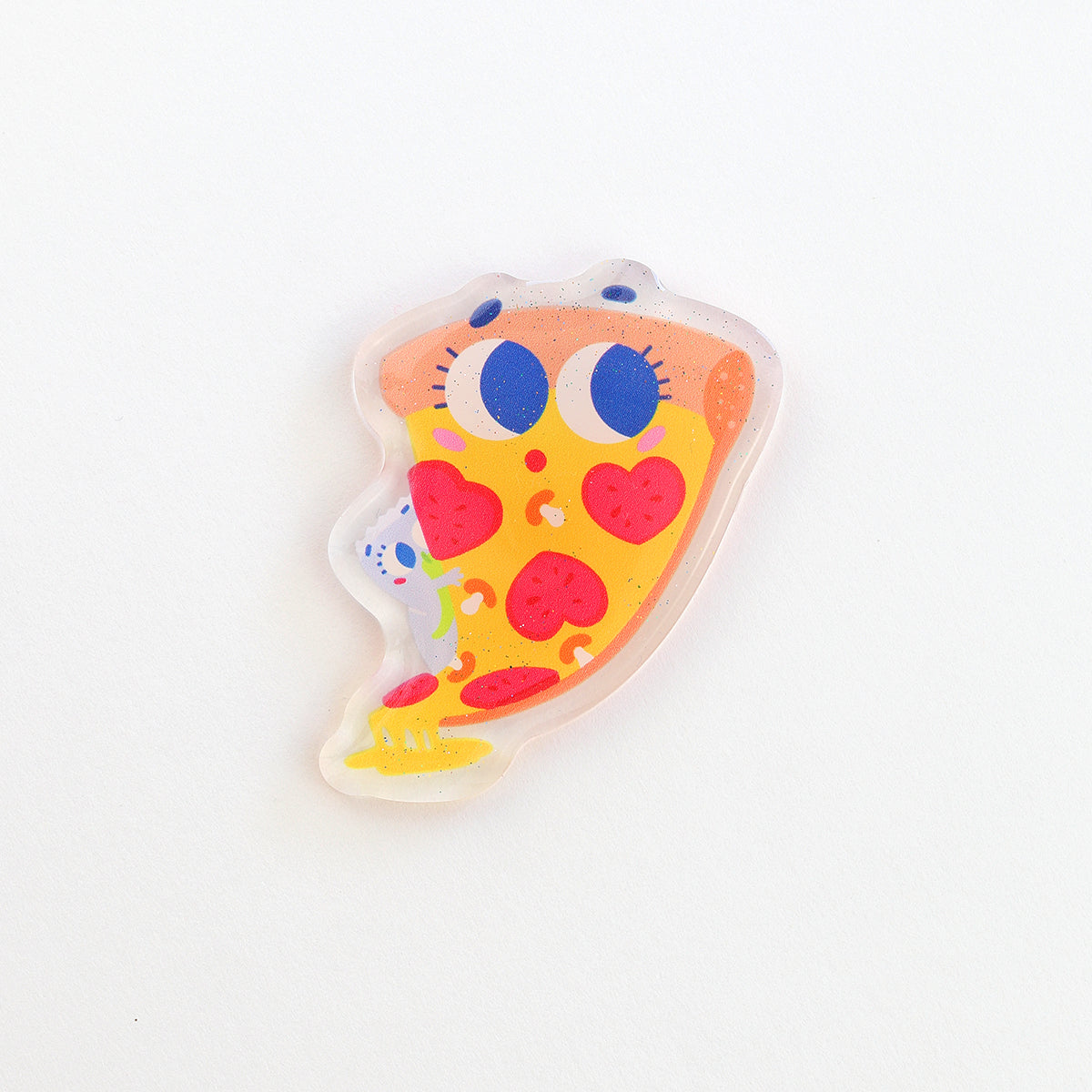 JULIESBUDDIES Aimant en Acrylique Pizza au Fromage