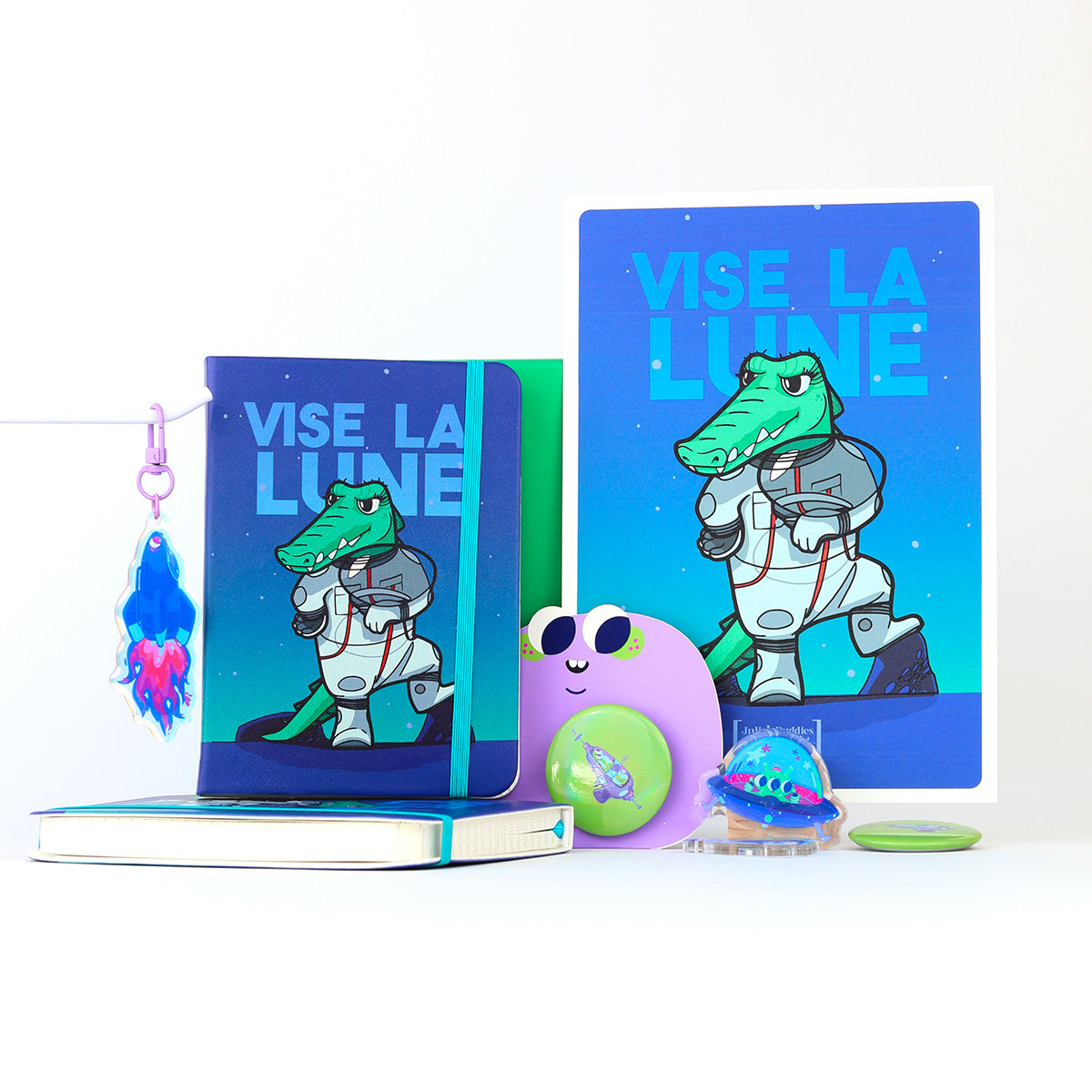 JULIESBUDDIES Porte-clés Fusée en Acrylique