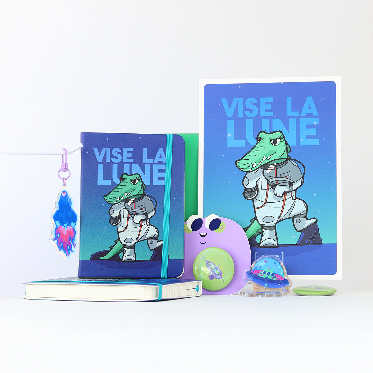 JULIESBUDDIES Carnet A6 "Vise la Lune"