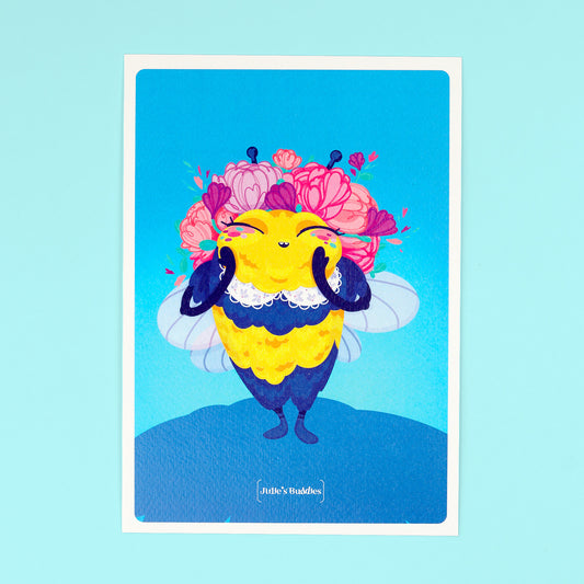 Carte postale JULIESBUDDIES Abeille Reine de Beauté
