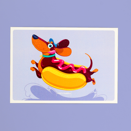 Carte postale JULIESBUDDIES Teckel Chien Saucisse