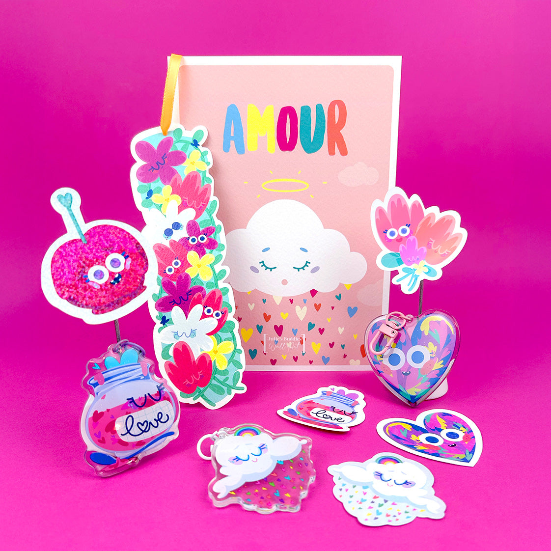 JULIESBUDDIES Autocollant individuel Fleurs câlines