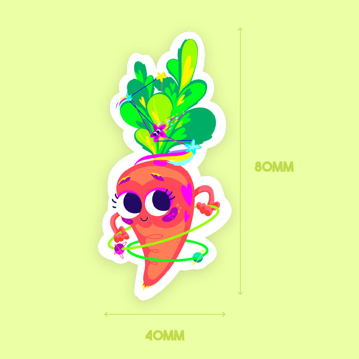 JULIESBUDDIES Cosmic Carrot Individual Sticker
