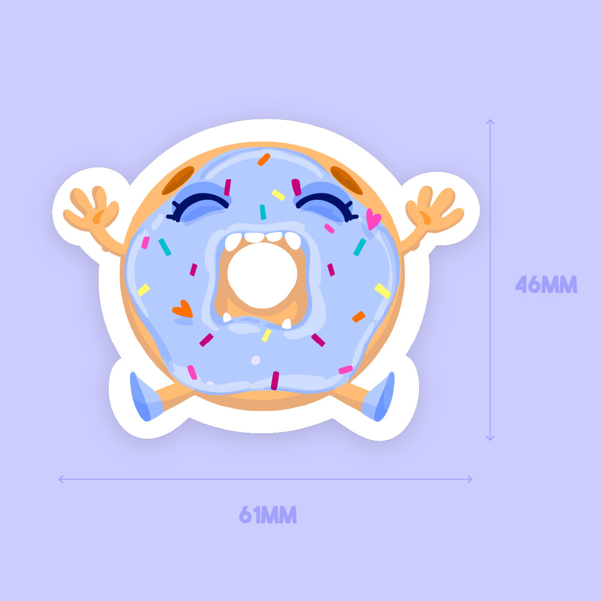 JULIESBUDDIES Autocollant individuel Beignet Donut