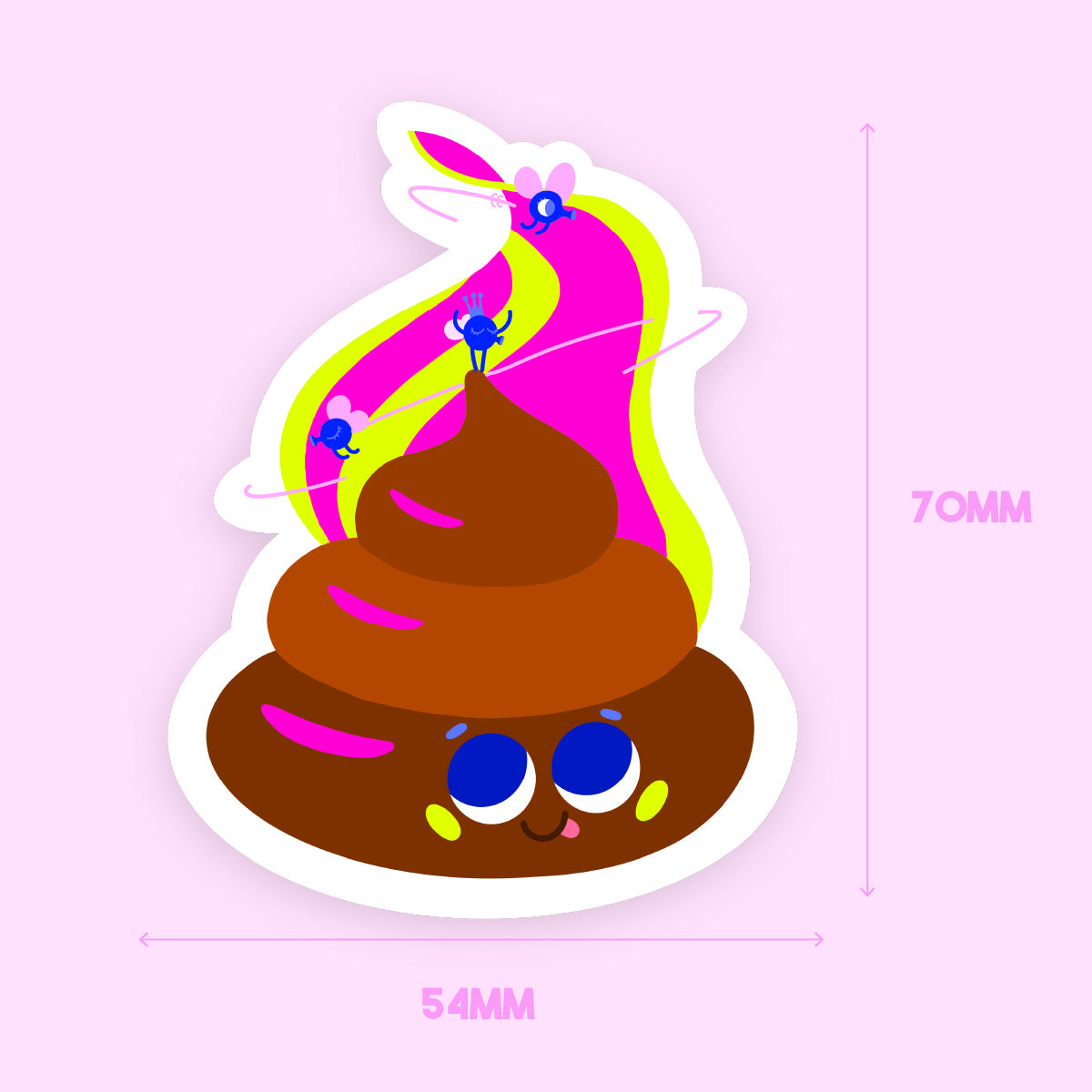 JULIESBUDDIES Happy Poop Individual Sticker