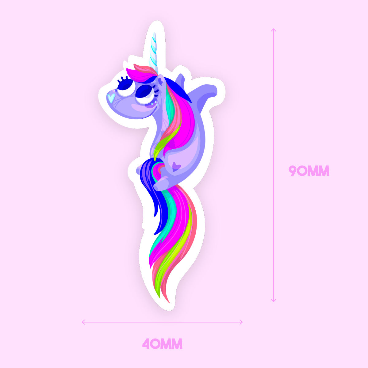 JULIESBUDDIES Rainbow Unicorn Individual Sticker
