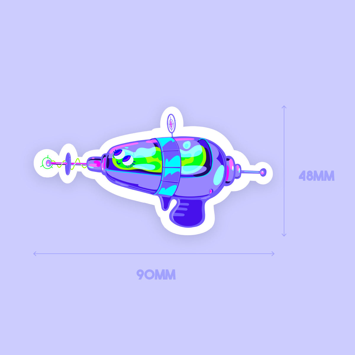 JULIESBUDDIES Alien Lasergun Individual Sticker