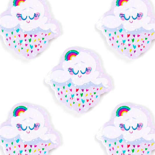 JULIESBUDDIES Autocollant individuel Nuage arc-en-ciel