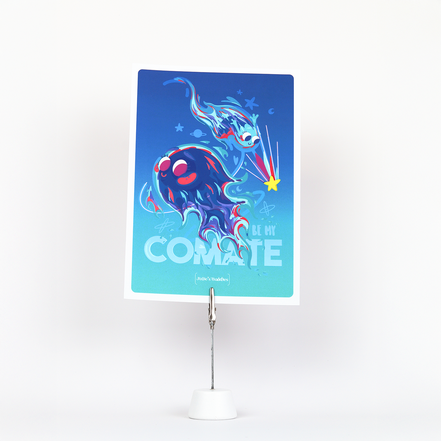 JULIESBUDDIES Postcard “Be my Comate” Comet friends
