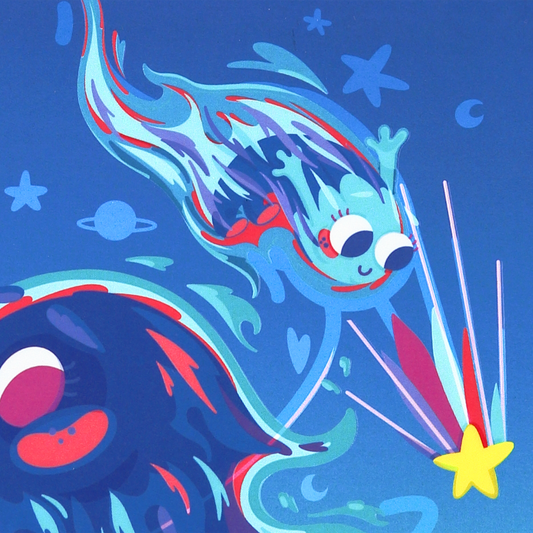 Carte postale JULIESBUDDIES “Be my Comet” Copines Comètes