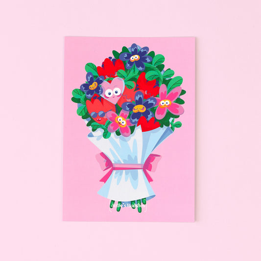 JULIESBUDDIES Bouquet of Flowers Postcard