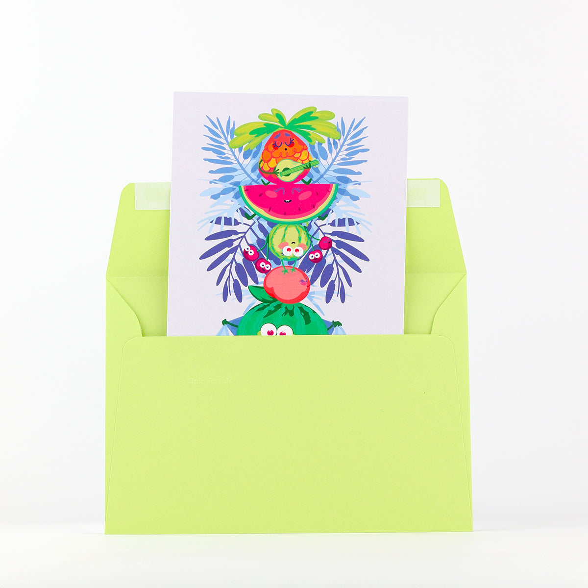 JULIESBUDDIES Fruits Totem Postcard