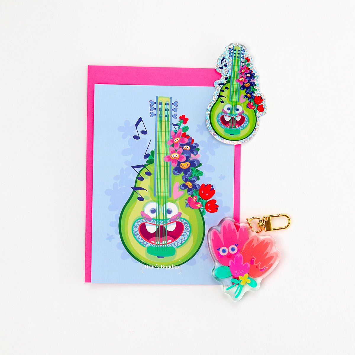 JULIESBUDDIES Guitar Postcard