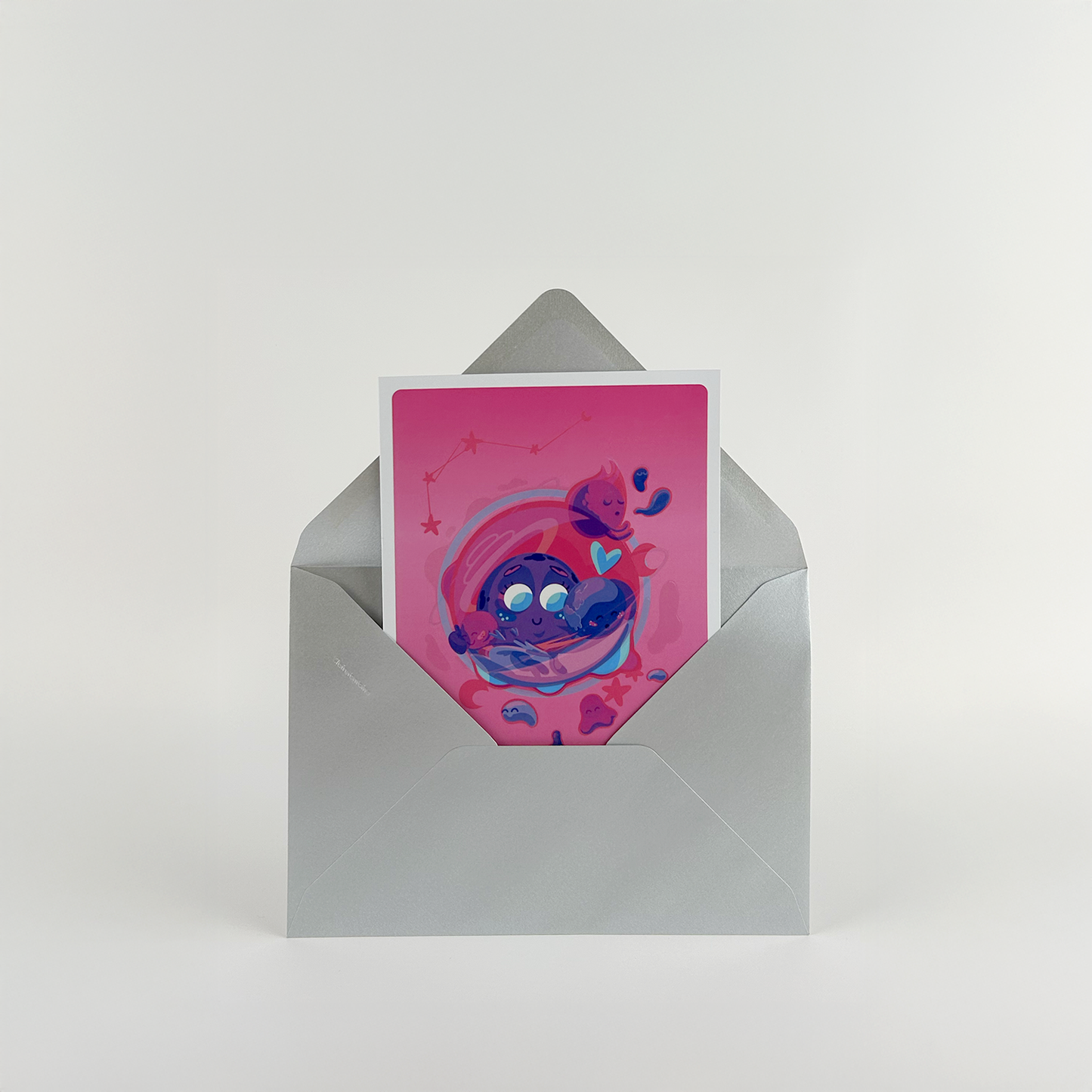 Carte postale JULIESBUDDIES Maman Planète et ses bébés