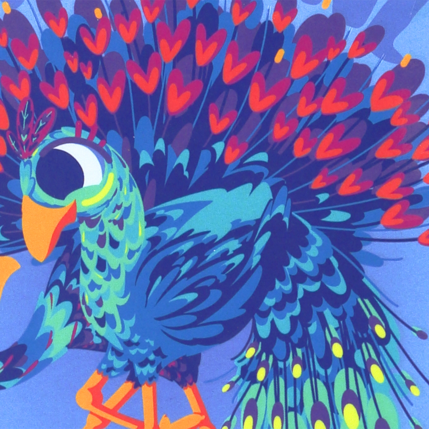 JULIESBUDDIES Postcard “Be my Valentine” Loving Peacocks