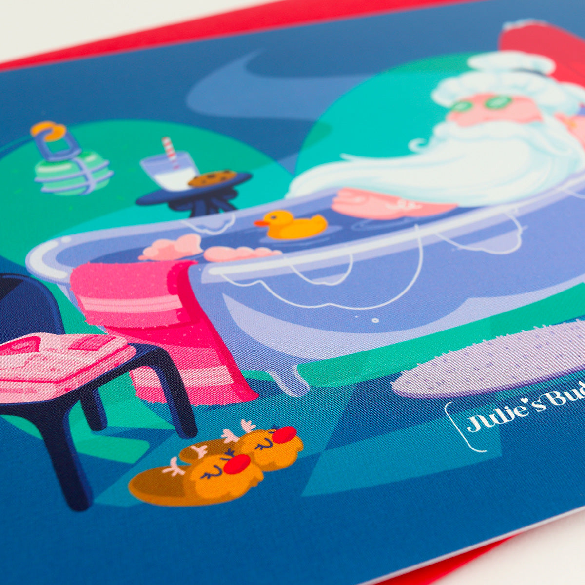 Carte postale JULIESBUDDIES Le repos secret du Père Noël