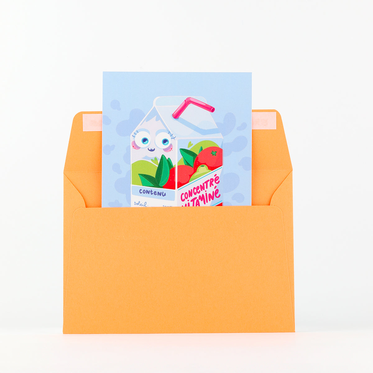 JULIESBUDDIES Vitamin Juice Box Postcard
