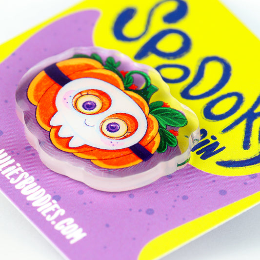 JULIESBUDDIES Pins Citrouille squelette en Acrylique