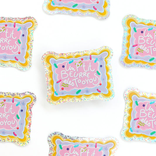 JULIESBUDDIES "Un p'tit Beurre" Glitter Sticker