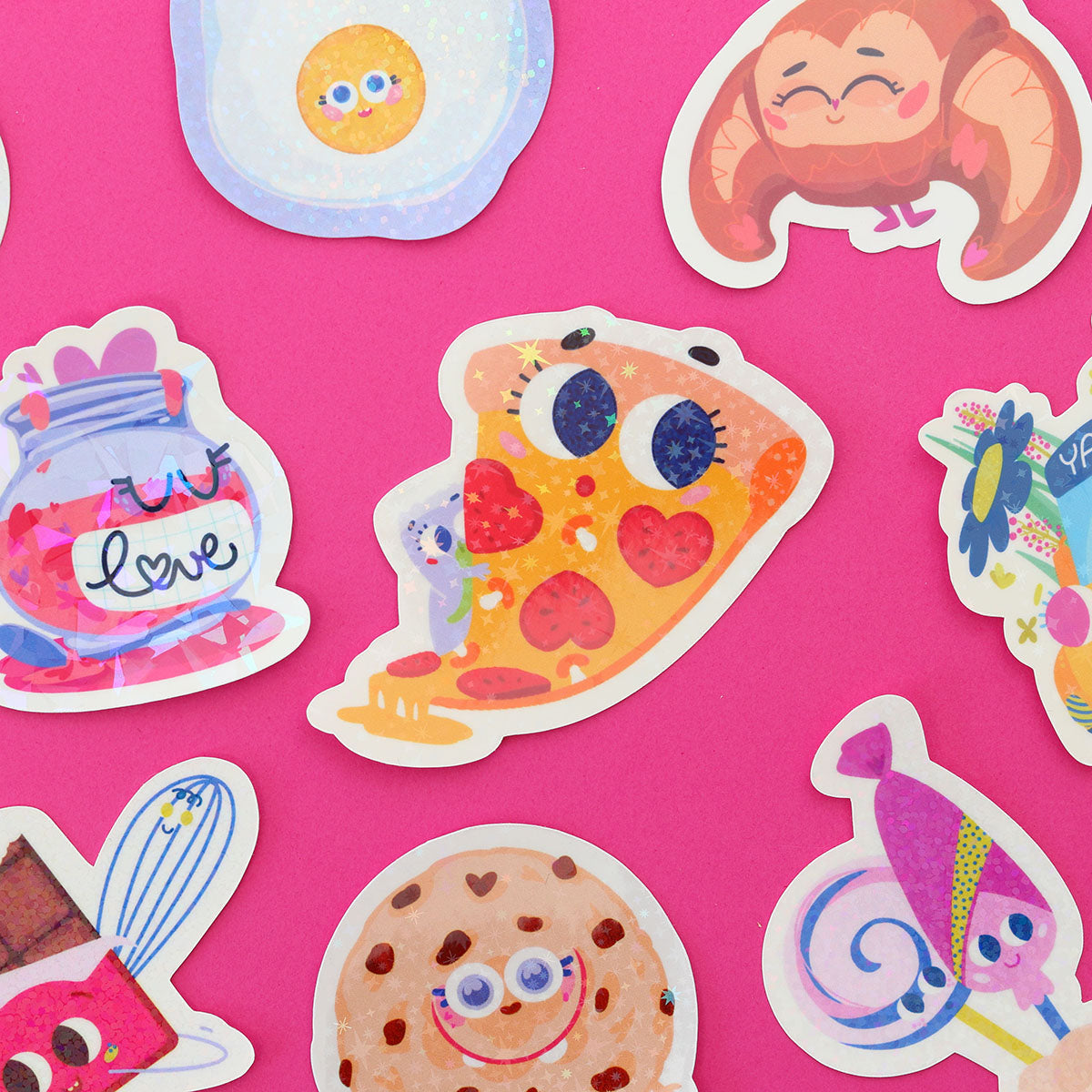 JULIESBUDDIES Cheesy Pizza Individual Sticker
