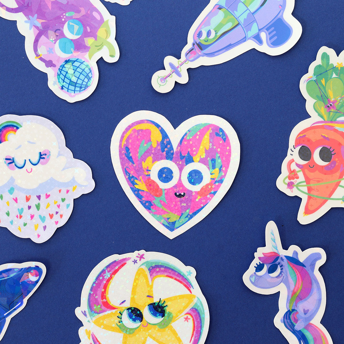 JULIESBUDDIES Autocollant individuel Coeur coloré