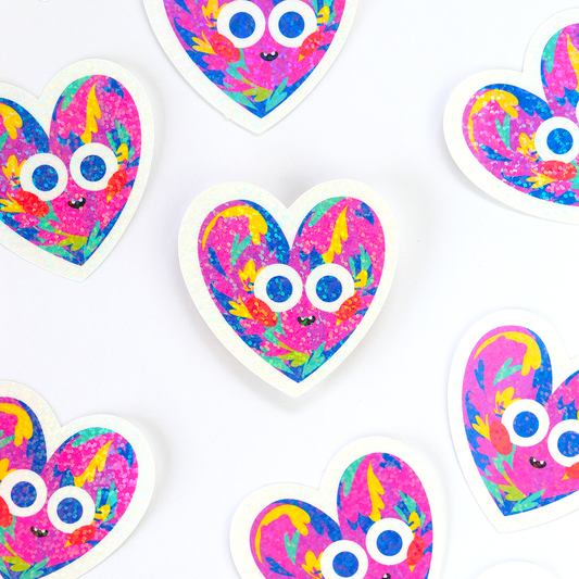 JULIESBUDDIES Autocollant individuel Coeur coloré