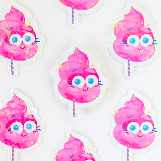 JULIESBUDDIES Autocollant individuel Barbe à papa