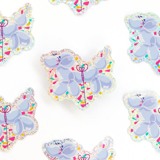 JULIESBUDDIES Balloon Dog Glitter Sticker