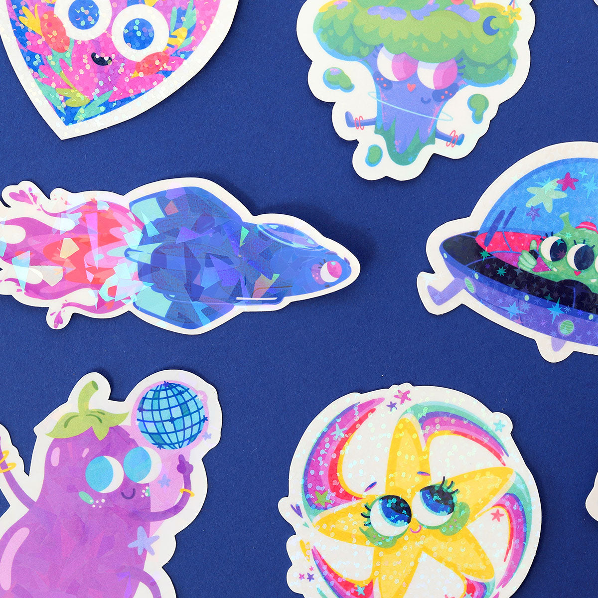 JULIESBUDDIES Disco Eggplant Individual Sticker