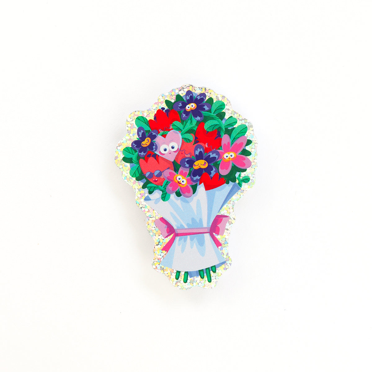 JULIESBUDDIES Flower Bouquet Glitter Sticker