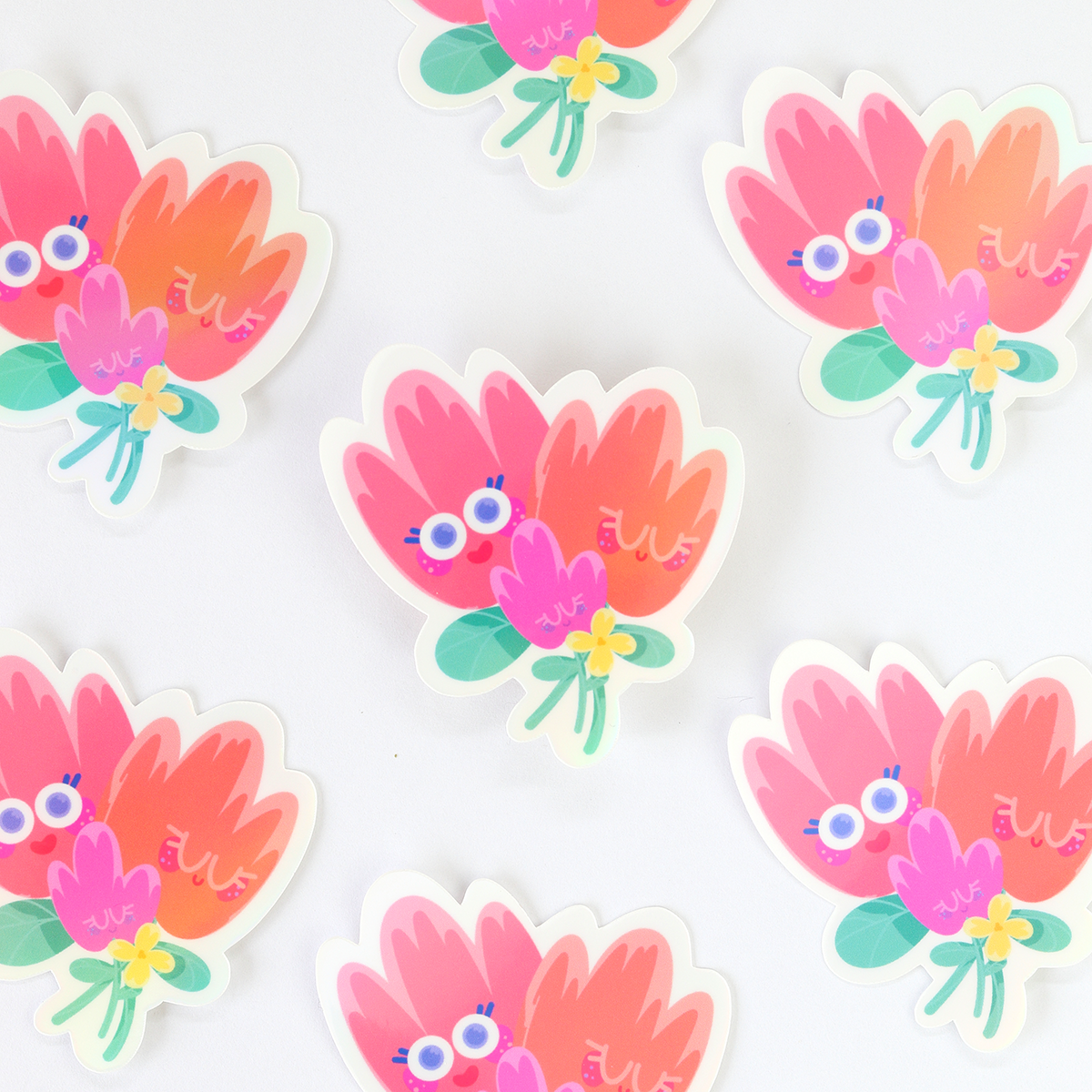 JULIESBUDDIES Autocollant individuel Fleurs câlines