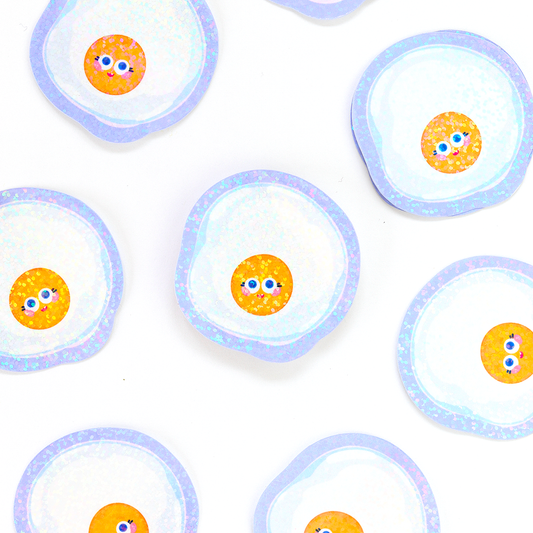 JULIESBUDDIES Autocollant individuel Oeuf au plat