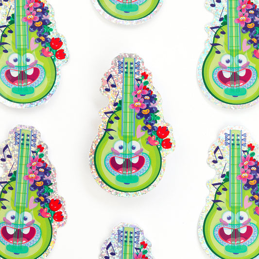 JULIESBUDDIES   Happy Guitar Glitter Sticker