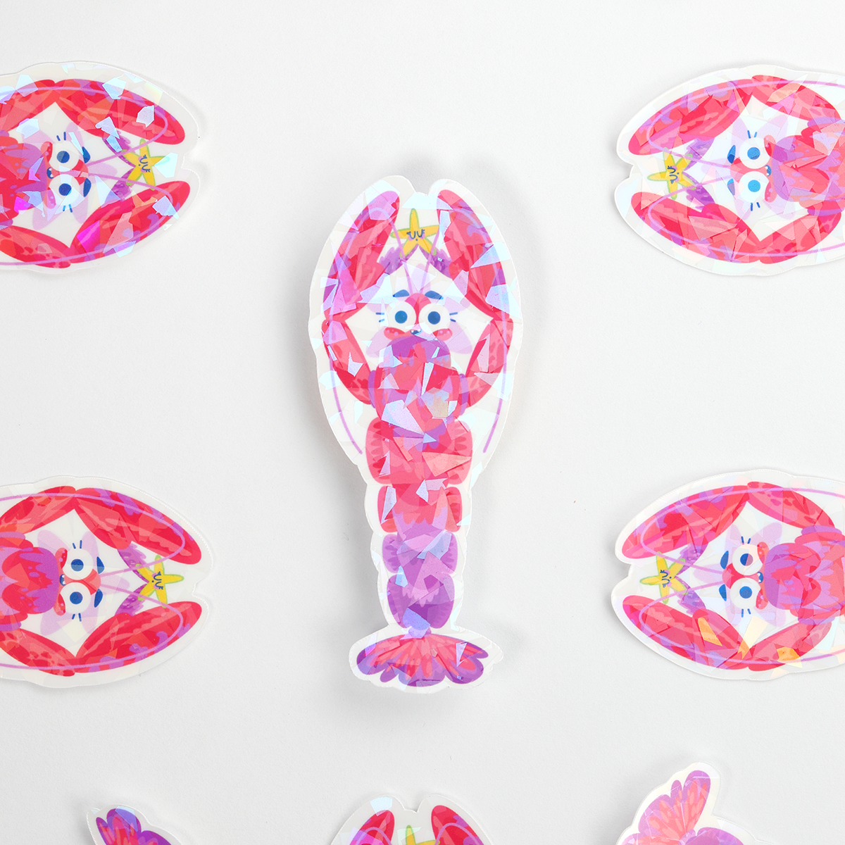 JULIESBUDDIES Vibrant Lobster Individual Sticker