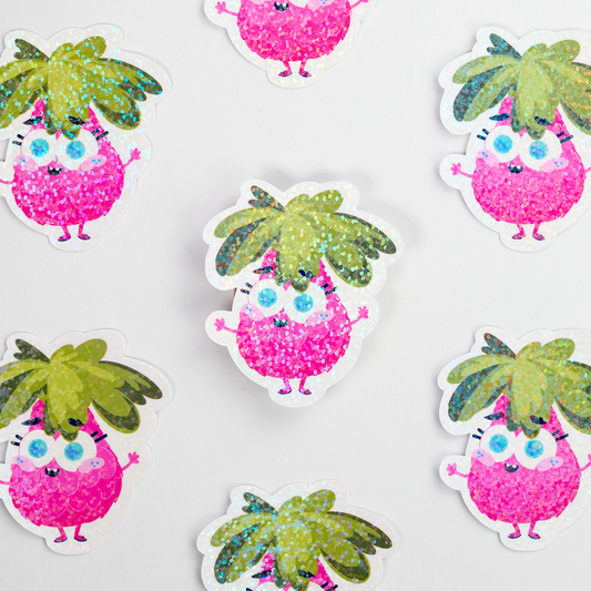 JULIESBUDDIES Autocollant individuel Ananas Rose