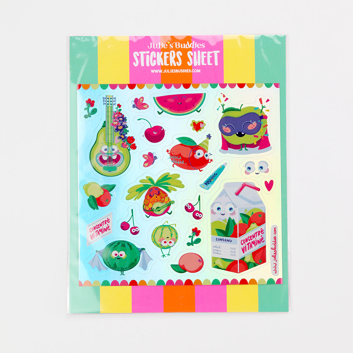 JULIESBUDDIES "Vitamined Celebration" Sticker Sheet