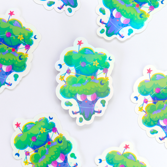 JULIESBUDDIES Autocollant individuel Brocoli cosmique