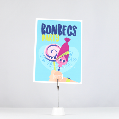 Carte postale d'invitation "bonbecs party"