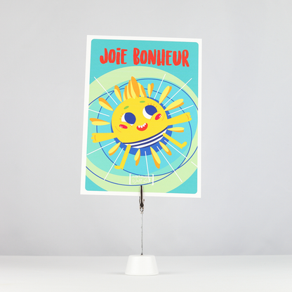 Carte postale de voeux "joie bonheur"