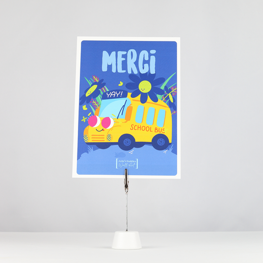 Carte postale de voeux "merci"