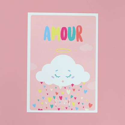 Carte postale de voeux "amour"