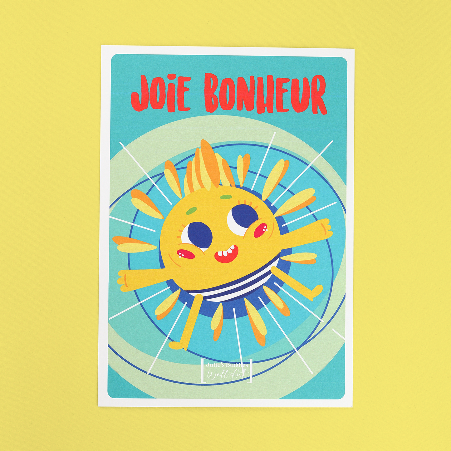 Carte postale de voeux "joie bonheur"