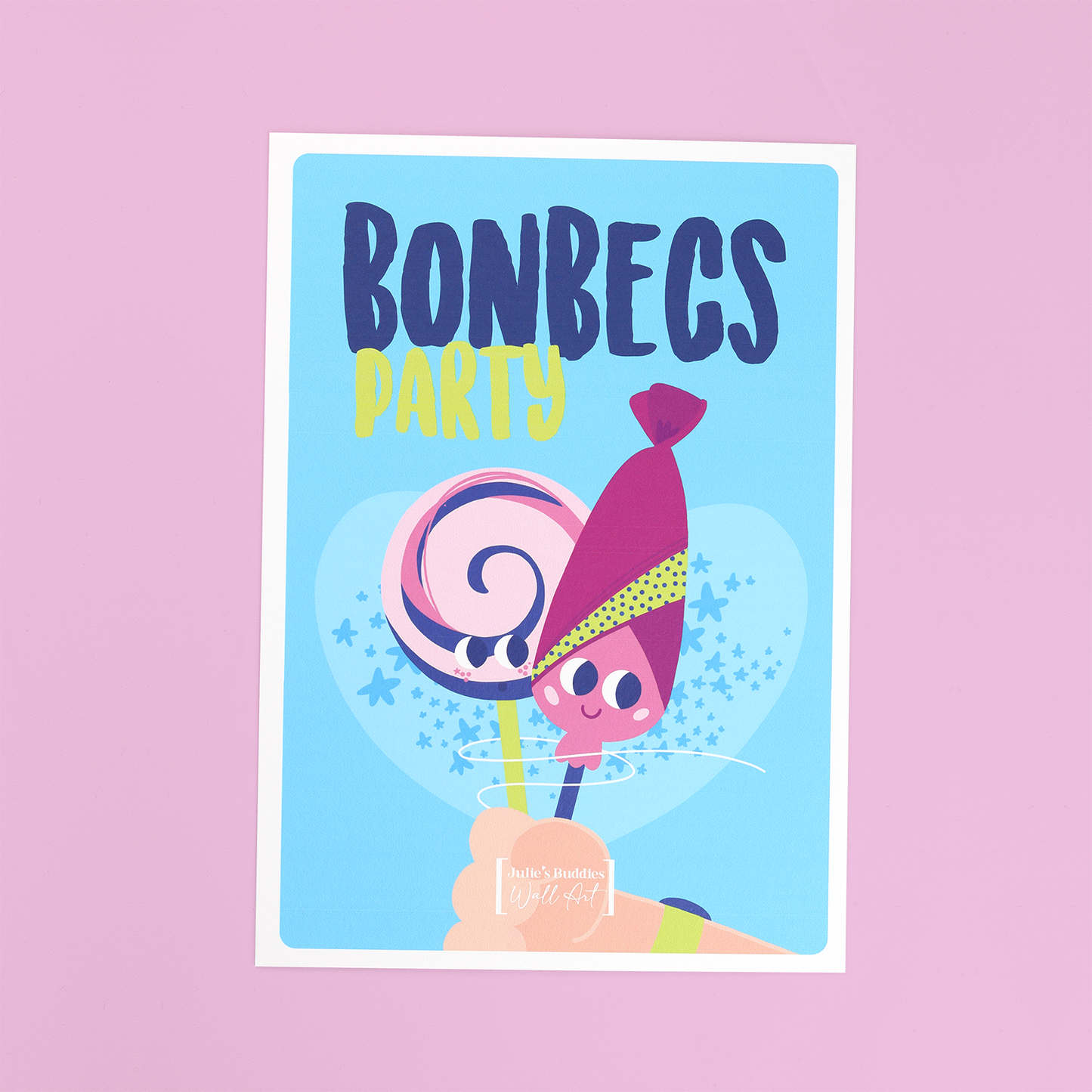 Carte postale d'invitation "bonbecs party"