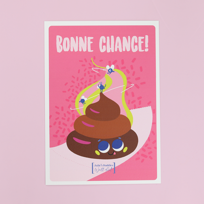 Carte postale de voeux "bonne chance"