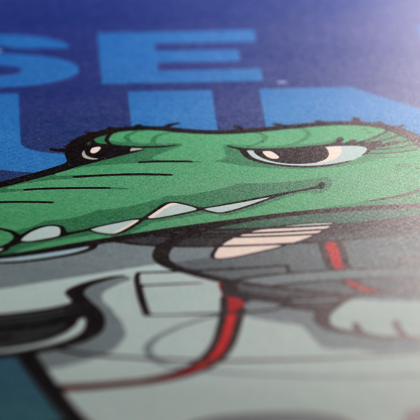 Affiche crocodile astronaute