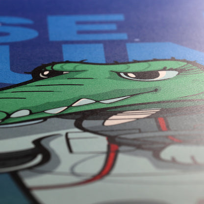 Affiche JULIESBUDDIES Crocodile de l'espace