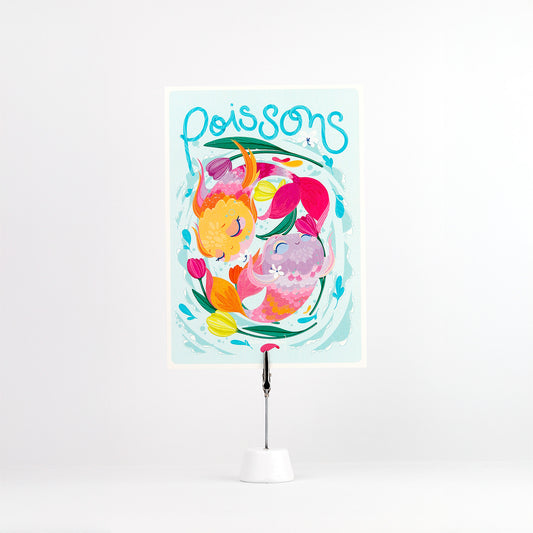 Carte postale JULIESBUDDIES Collection Astro POISSONS