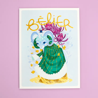 Affiche JULIESBUDDIES Collection Astro BELIER