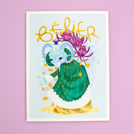 Affiche JULIESBUDDIES Collection Astro BELIER