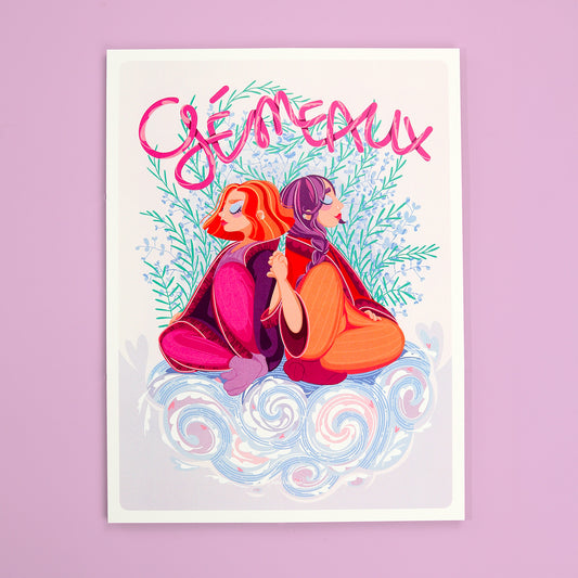 Affiche JULIESBUDDIES Collection Astro GEMEAUX